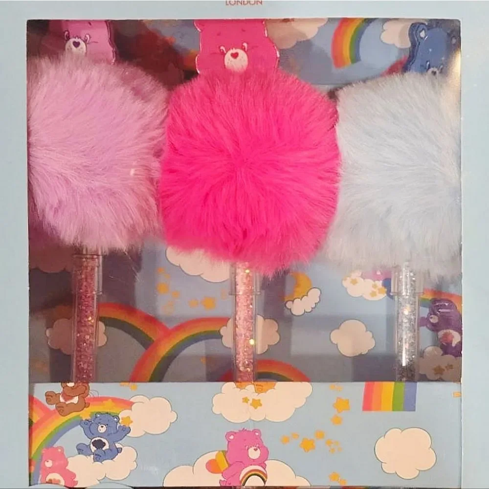 Skinnydip London X Care Bears Glitter‎ Pom Pom Pens Set